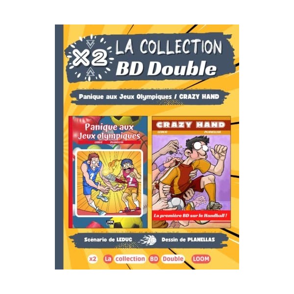 BD Double : Panique aux Jeux Olympiques + Crazy Hand: Collection x2 | BD drole sur le sport : JO et Handball