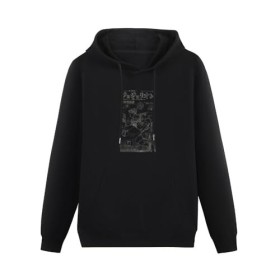 Ghee Jojolion Pomegranate Unisex Hooded Printed Pullover Hoodies Mens Black Sweatshirts Black3XL
