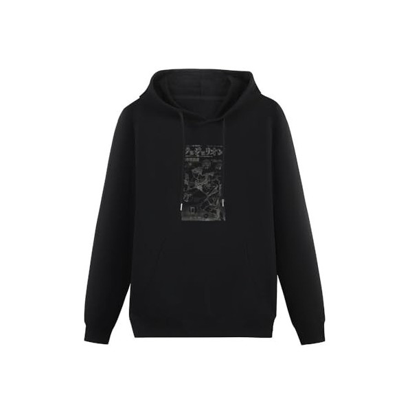 Ghee Jojolion Pomegranate Unisex Hooded Printed Pullover Hoodies Mens Black Sweatshirts Black3XL