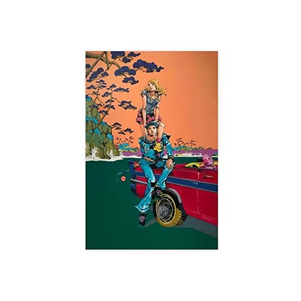 Jousuke Yasuho JoJoLion Papier peint mural Anime japonais 26 Poster sur toile Décoration de chambre à coucher Paysage sportif