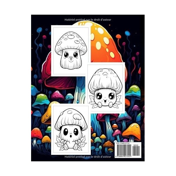 Adorables Champignons Livre De Coloriage: Un livre de coloriage charmant avec des monstres de champignons | Détente et plaisi