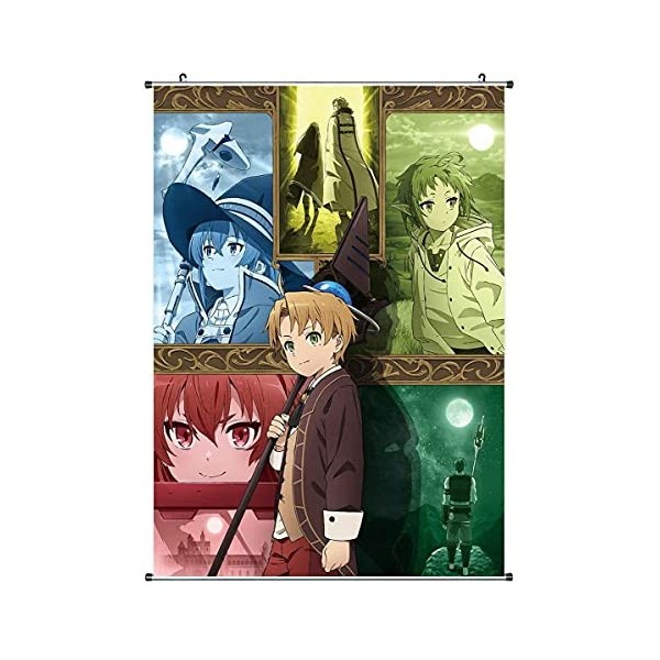 CosplayStudio Mushoku Tensei Tableau à rouler | Kakemono en tissu | Poster 90 x 60 cm | Motif Rudeus Greyrat