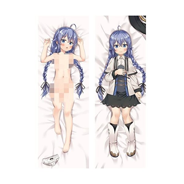 Sonsoke Mushoku Tensei Jobless Reincarnation Roxy Migurdia Housse de coussin rembourrée imprimée double face 150 x 50 cm Rox