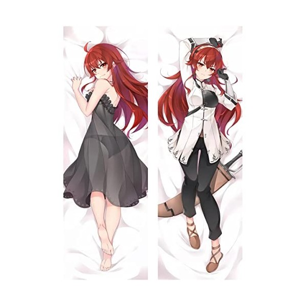 Sonsoke Mushoku Tensei Jobless Reincarnation Roxy Migurdia Housse de coussin rembourrée imprimée double face 150 x 50 cm Rox