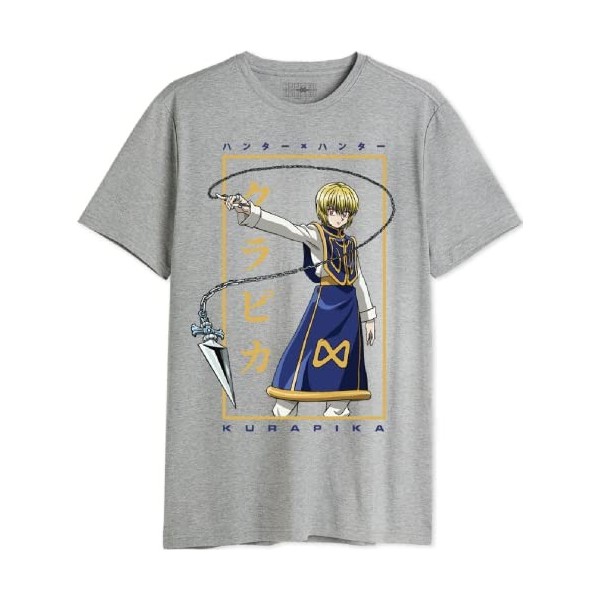 Hunter X Hunter MEHUNTXTS072 T-Shirt, Beige Melange, XS Homme