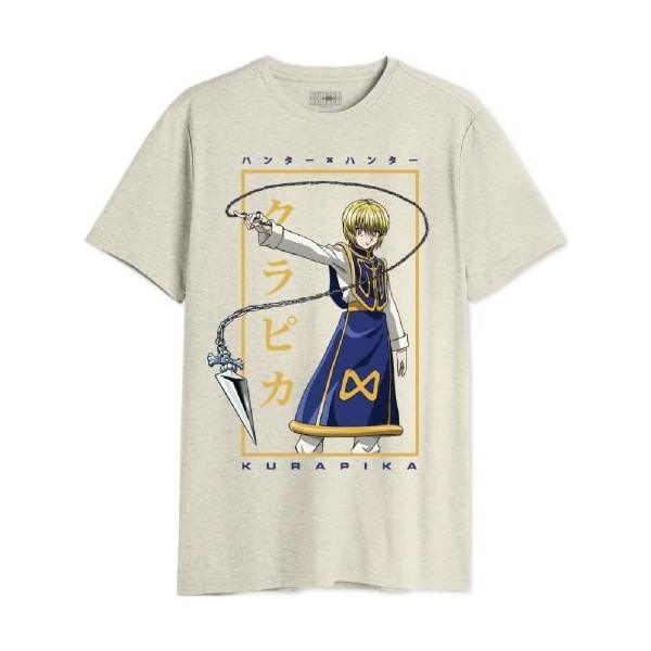 Hunter X Hunter MEHUNTXTS072 T-Shirt, Beige Melange, XS Homme
