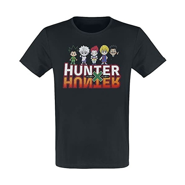 T-shirt Hunter X Hunter - Hunter Team, Noir, XXL