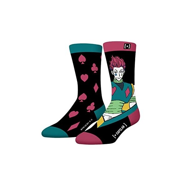 Chaussette Homme Hunter X Hunter Coton, 1 Paire de Chaussettes Fantaisie Homme, Édition Limitée et Respirante, Rose, Bleu, No
