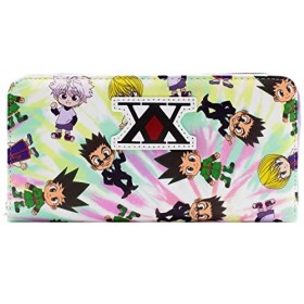 Hunter x Hunter Personnages Chibi Gon Killua Leorio Porte-Monnaie/Portefeuille Pochette Poche à Monnaie & Porte-Cartes, Blanc