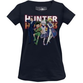 Hunter X Hunter WOHUNTXTS006 T-Shirt, Navy, S Femme