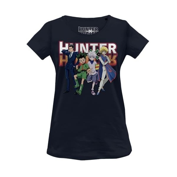 Hunter X Hunter WOHUNTXTS006 T-Shirt, Navy, S Femme