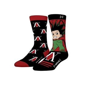 Chaussette Homme Hunter X Hunter Coton, 1 Paire de Chaussettes Fantaisie Homme Gon, Respirante et Douce, Noir, Rouge, Vert, T