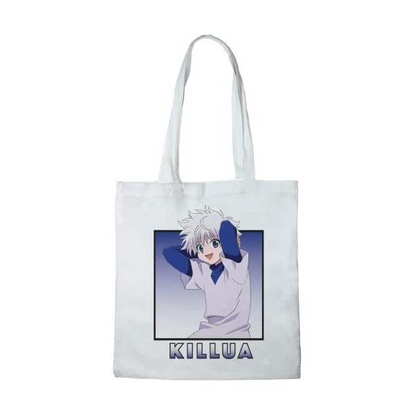 HUNTER X HUNTER TOTE BAG KILLUA», REFERENCE : BWHUNTXBB002, BLANC, 38 X 40 CM