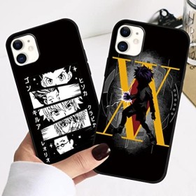 2 Pièces Coque pour iPhone 12 Pro/iPhone 12 6.1 Anime Hunter × Hunter Killua Zoldyck Gon Freecss Case Manga Motiv Doux Anti