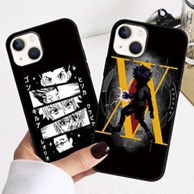 2 Pièces Coque pour iPhone 13/iPhone 14 6.1 Anime Hunter × Hunter Killua Zoldyck Gon Freecss Case Manga Motiv Doux Antichoc