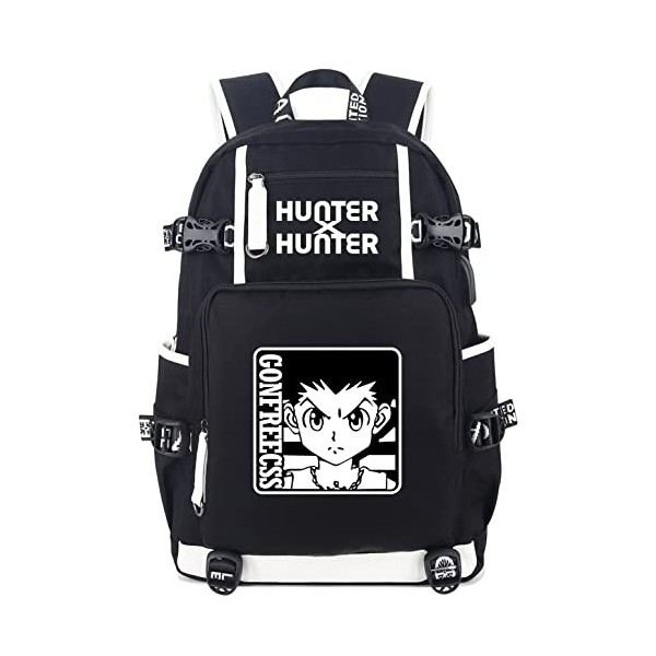Roffatide Anime Killua Zoldyck Sac à dos pour ordinateur portable pour Hunter x Hunter avec port de charge USB et port casque