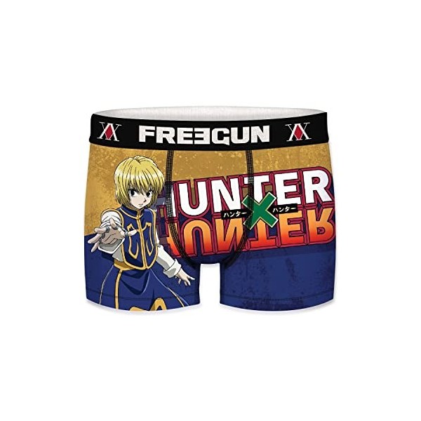 FREEGUN Boxer Homme Hunter X Hunter, Caleçon Homme Gon Freecss, Original et Confortable, Multicolore, Taille S