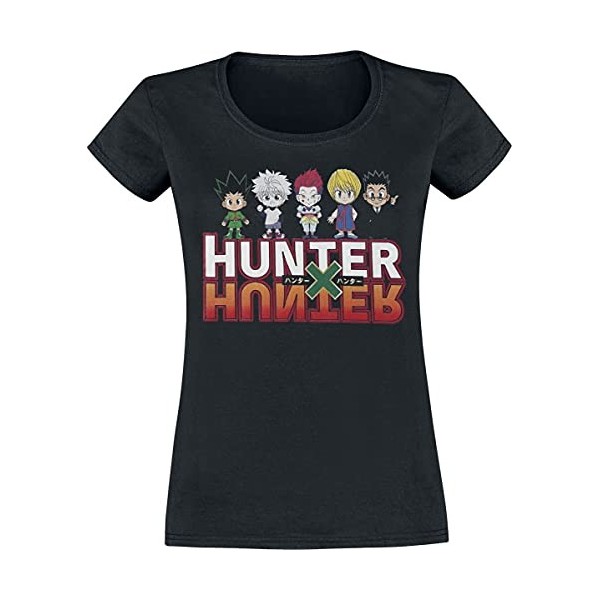 Hunter X Hunter WOHUNTXTS008 T-Shirt, Noir, L Femme