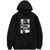 OLIPHEE Homme Sweat à Capuche Imprimé Graffiti Hoodie Ado Veste Manches Longues Pull Casual 01noir-1 XS