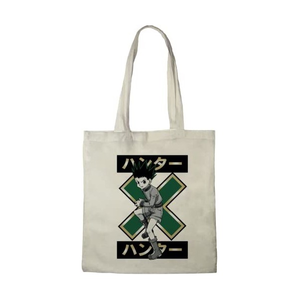 HUNTER X HUNTER TOTE BAG, REFERENCE : BWHUNTXBB003, ECRU, 38 X 40 CM