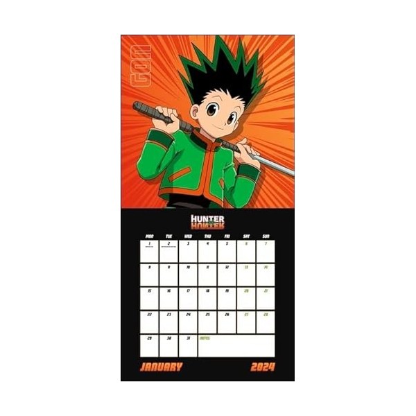 Hunter x Hunter Broschurkalender 2024. Terminkalender mit Platz für Notizen und fantastischen Bildern der beliebten Manga-Rei