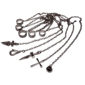 Kurapika Chain HUNTER x HUNTER cosplay tool constraints five fingers [with papers of the chain of full-five fingers] japan i