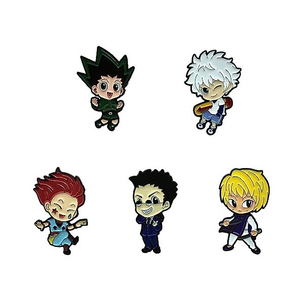 Amasukami Badge de GON FREECSS Badge de Kurapika Badge de Killua Zoldyck de Personnages animés,3 Unités