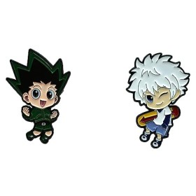 Amasukami Badge de GON FREECSS Badge de Kurapika Badge de Killua Zoldyck de Personnages animés,3 Unités