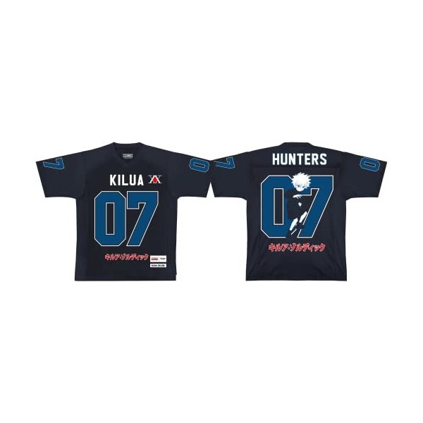 Hunter X Hunter T-Shirt Homme Replica Sport US Baseball « Hunters Kilua » MEHUNTXTS093, Bleu, Taille M
