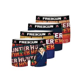 FREEGUN Boxer Homme Hunter X Hunter, Caleçon Homme Original, Doux et Respirant Lot de 4 , Multicolore, Taille L