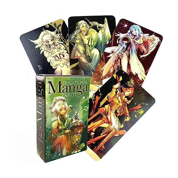 78PCS Tarot Divinatoire Traditionnel Manga Cartes De Tarot Manga Traditionnel Cartes De Tarot Manga Traditionnel Inspirées Pa