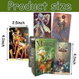 78PCS Tarot Divinatoire Traditionnel Manga Cartes De Tarot Manga Traditionnel Cartes De Tarot Manga Traditionnel Inspirées Pa