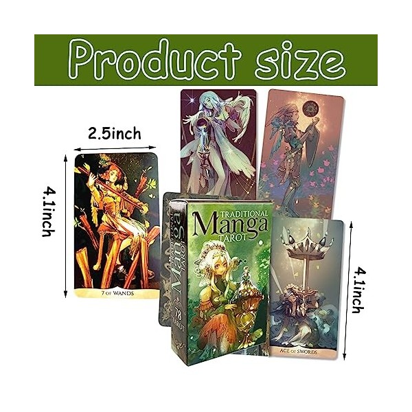 78PCS Tarot Divinatoire Traditionnel Manga Cartes De Tarot Manga Traditionnel Cartes De Tarot Manga Traditionnel Inspirées Pa