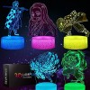 Likohee 5 in 1 Anime Demon Slayer Lamp Agatsuma Zenitsu Characters Lampe décorative avec télécommande, cadeau danniversaire 