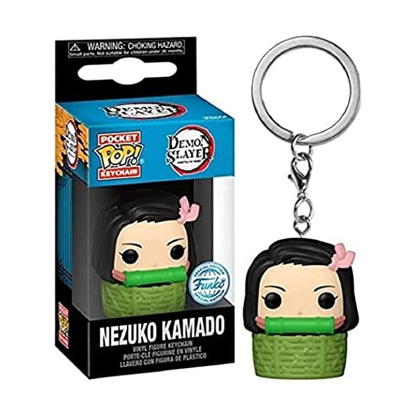 Funko Pop! Keychain: Demon Slayer - Nezuko N BSKTn BSKT - Mini-Figurine en Vinyle à Collectionner Porte-clés Fantaisie - Cad