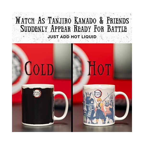 Paladone Demon Slayer Tasse à café à changement de chaleur, 300 ml