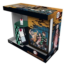 ABYSTYLE - DEMON SLAYER Coffret cadeau Tanjiro Mug + Porte-clés + Cahier