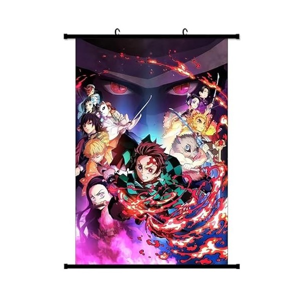 D-emon Slayer Poster Manga Poster Anime Mur Art Esthétique Chambre Décor Toile 15.7 x 23.6Pouces 40 x 60CM Affiche Défileme