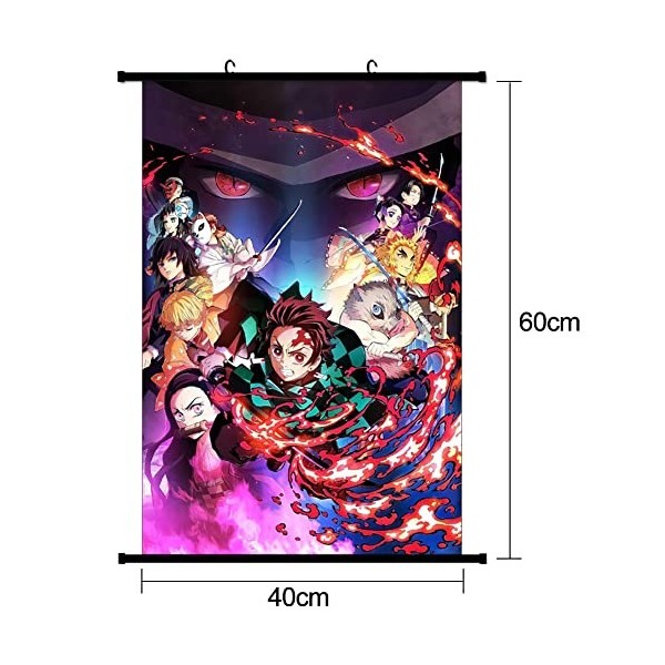 D-emon Slayer Poster Manga Poster Anime Mur Art Esthétique Chambre Décor Toile 15.7 x 23.6Pouces 40 x 60CM Affiche Défileme