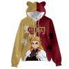 Demon Slayer Cosplay Costume Sweats Mignon Chat Oreille Sweats 3D Imprimé Dessin Animé Anime À Capuche Harajuku Streetwear Ka