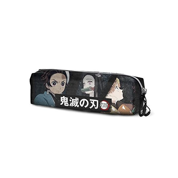 Demon Slayer Taisho-Trousse Carré FAN 2.0, Noir