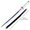 IXIM Epee en Demon Slayer Katana 104cm/41in Samurai Ninja Wooden Sword Arme pour Kamado Tanjiro, Enfants Replique Epee Sabre 