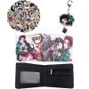 Forhome 52 Demon Slayer Accessoires, Portefeuille, Demon Slayer Bourse, Lot de 50 Autocollants Demon Slayer, Porte-clés Anime