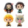 4PCS Demon Slayer Action Figurine | Mini Figurine Demon Slayer | Q Version Tanjiro Nezuko Inosuke Zenitsu Doll | Statue Dact