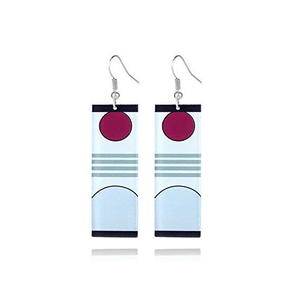 JinYu Kamado Tanjirous Lot de 2 boucles doreilles en acrylique par Demon Slayer Cosplay Accessoires, Acrylique