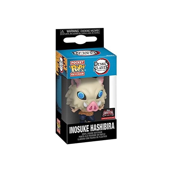 Funko Pop! Keychain: Demon Slayer - 7th Form Inosuke Hashibira - Mini-Figurine en Vinyle à Collectionner Porte-clés Fantaisie