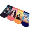 GuoqiaikSTO 4Pièces Chaussette Demon Slayer,Chaussettes Anime,Demon Slayer Coffret.Chaussette Femme Fantaisie.Le cadeau pour 