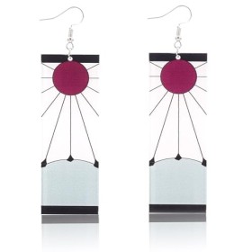 Boucles doreilles Demon Slayer, Stud Demon Slayer 2Pcs, Ubephant Dessin Animé Acrylique Accessoire, Boucles doreilles Unise