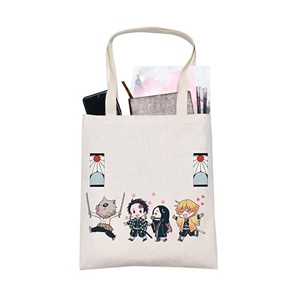 LEVLO Slayer Tanjirou Anime Cosplay Sac de maquillage avec fermeture éclair pour la famille et les amis, Slayer Tanjiro Sac, 