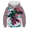 Yumenam Enfant Demon Slayer Sweat à Capuche Tanjirou Nezuko Imprimé Casual Hoodie Cosplay Déguisement dhalloween pour Garçon